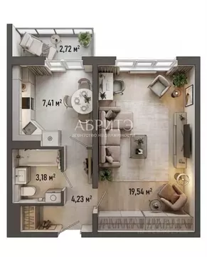 1-к кв. Липецкая область, Липецк ул. И.В. Свиридова, 24к1 (34.5 м)