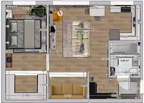 2-к кв. Марий Эл, Йошкар-Ола просп. Гагарина, 13 (42.6 м)