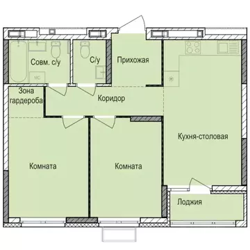 2-к кв. Удмуртия, Ижевск Автопроизводство жилрайон, Норвежский Лес ...