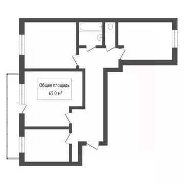 3-к кв. Томская область, Томск Водопроводная ул., 11 (66.3 м)