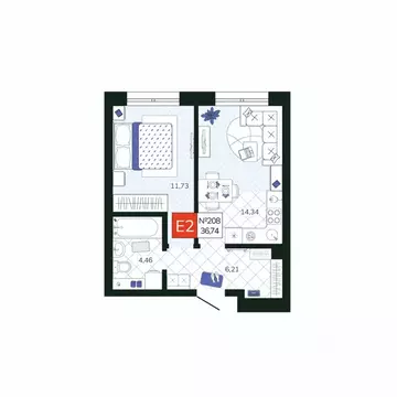 1-к кв. Тульская область, Тула Мясново мкр, Желания жилой комплекс ...