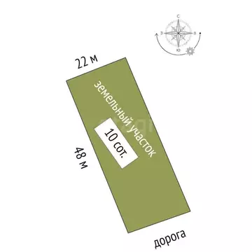 Участок в Межводное, улица Дружбы (10 м)