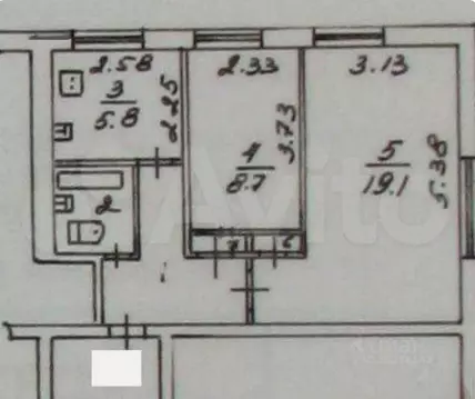 2-к кв. Челябинская область, Челябинск ул. Комаровского, 15 (43.4 м)