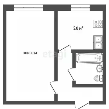 1-к кв. Владимирская область, Муром ул. Мечникова, 60А (26.5 м)