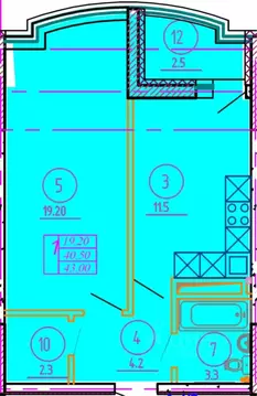 1-к кв. Оренбургская область, Оренбург Слесарный пер., 7 (40.9 м)