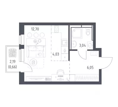 Студия Московская область, Ленинский городской округ, д. Калиновка ул. ...