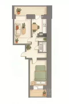 2-к кв. Томская область, Томский район, д. Кисловка, Левобережный мкр ...