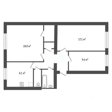 3-к кв. Калужская область, Обнинск ул. Мира, 11 (66.0 м)