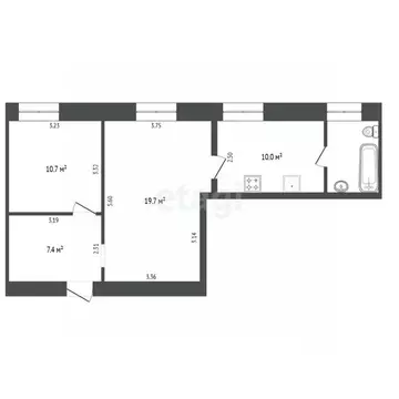 2-к кв. Алтайский край, Барнаул тракт Павловский, 216Г (51.9 м)
