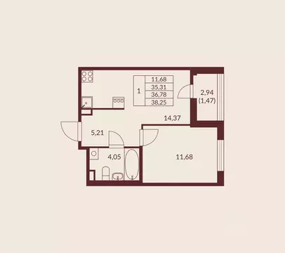 1-к кв. Ленинградская область, Мурино Всеволожский район, Мурино Спэйс ...