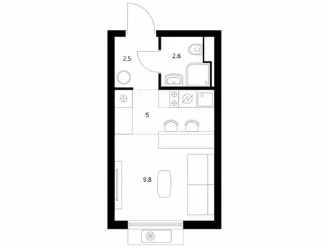 Квартира-студия: Санкт-Петербург, ЖК Витебский Парк (19.9 м)