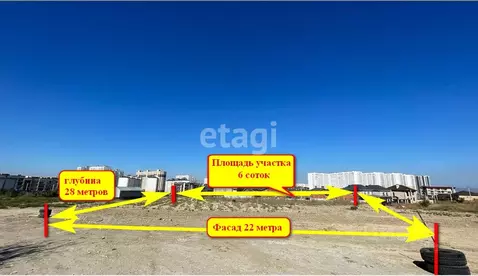 Участок в Краснодарский край, Анапа ул. Генерала Булгакова, 25 (6.0 ...