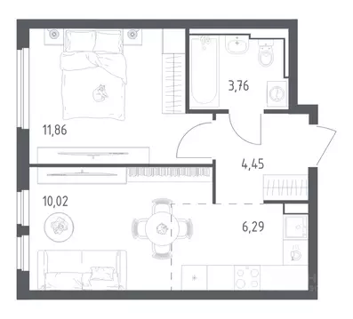 1-к кв. Москва ул. Любучанская, 2к1 (37.3 м)
