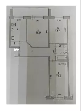 3-к кв. Волгоградская область, Волгоград Владимирская ул., 64 (69.0 м)