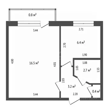 1-к кв. Башкортостан, Стерлитамак Вокзальная ул., 21А (29.2 м)