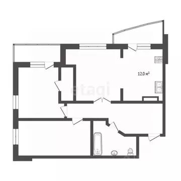 3-к кв. Тюменская область, Тюмень ул. Николая Зелинского, 3к1 (78.7 м)
