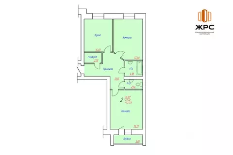 2-к кв. Вологодская область, Череповец Октябрьский просп., 62 (76.2 м)