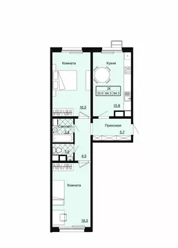 2-к кв. Владимирская область, Ковров Квартал Авиатор жилой комплекс ...