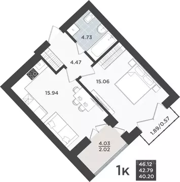 1-к кв. Калининградская область, Калининград Невский Парк жилой ...