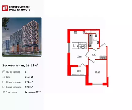 1-к кв. Ленинградская область, Всеволожский район, Свердловское ...