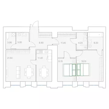 2-комнатная квартира: Москва, Софийская набережная, 34с3 (101.3 м)