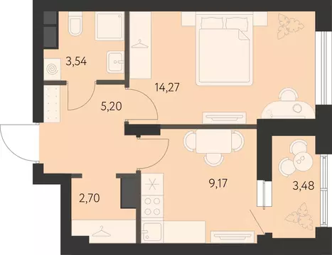 1-к кв. Свердловская область, Екатеринбург ул. Вильгельма де Геннина, ...