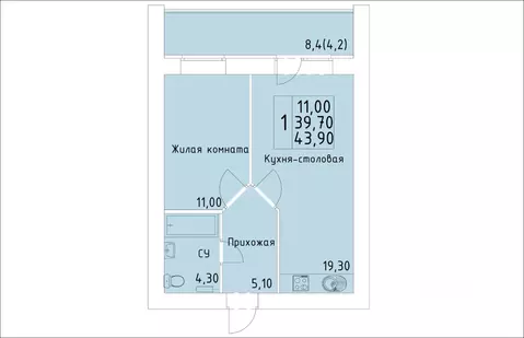 1-к кв. Кировская область, Киров ул. Красной Звезды (43.9 м)