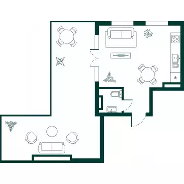 1-к кв. Дагестан, Дербент Новая История жилой комплекс (61.2 м)