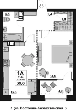 Свободной планировки кв. Волгоградская область, Волгоград Жилгородок ...