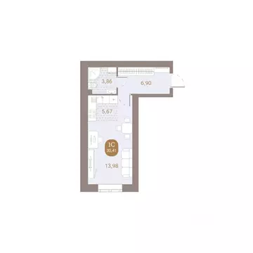 Студия Пензенская область, Пенза Артель жилой комплекс (30.41 м)