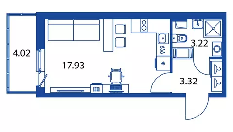 Студия Ленинградская область, Мурино Всеволожский район, ул. ...