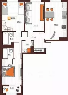 3-к кв. Оренбургская область, Оренбург Северный жилрайон, Фамильные ...