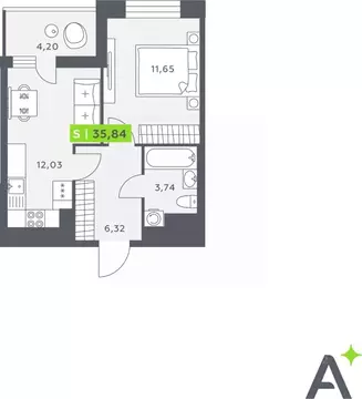 1-к кв. Ленинградская область, Всеволожский район, Заневское городское ...