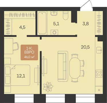 1-к кв. Ямало-Ненецкий АО, Новый Уренгой Созидателей мкр, Атмосфера. ...