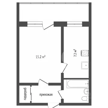 1-к кв. Воронежская область, Воронеж ул. Менделеева, 4А (31.7 м)