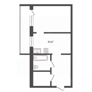 1-к кв. Тюменская область, Тюмень ул. Московский Тракт, 139 (35.3 м)