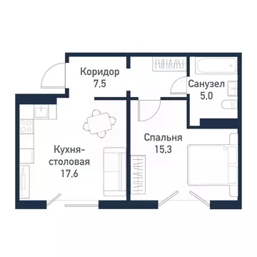 1-к кв. Челябинская область, Челябинский городской округ, пос. ...