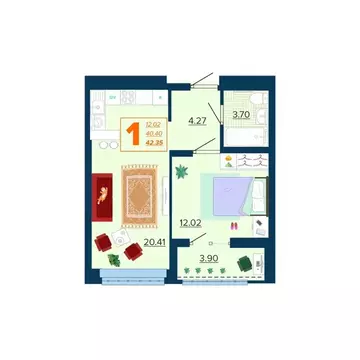 1-к кв. Брянская область, Брянск Московский мкр, Микрорайон Акватория ...