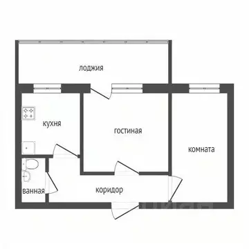 2-к кв. Красноярский край, Красноярск Светлогорская ул., 13 (46.8 м)