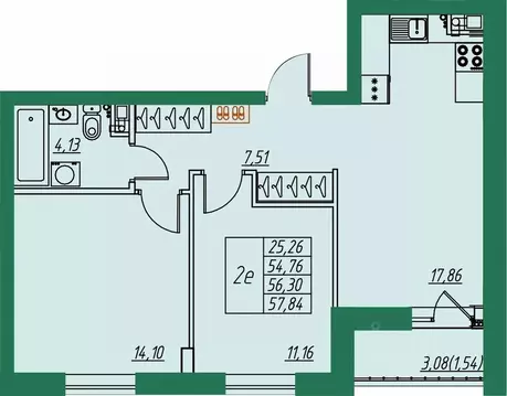2-к кв. Владимирская область, Владимир пос. Заклязьменский, Заречье ...