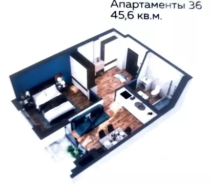 2-к кв. Крым, Ялта ул. Дражинского, 48 (45.3 м)