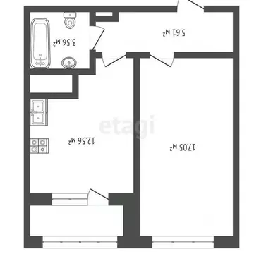 1-к кв. Ростовская область, Батайск Северная ул., 2Ак1 (40.8 м)