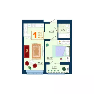 1-к кв. Брянская область, Брянск Московский мкр, Микрорайон Акватория ...