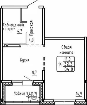 1-к кв. Новосибирская область, Новосибирск Самоцветы жилой комплекс ...