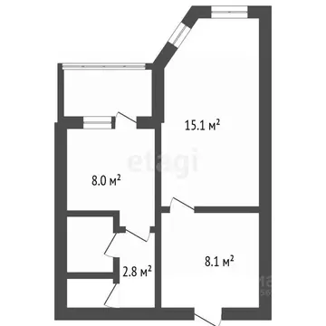 1-к кв. Воронежская область, Воронеж ул. Коренцова, 11 (37.8 м)