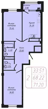 2-к кв. Ставропольский край, Кисловодск ул. Фоменко (71.2 м)