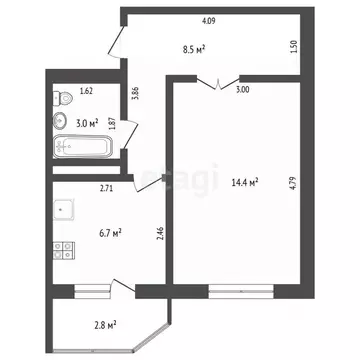1-к кв. Тюменская область, Тюмень Антипино мкр, ул. Беловежская, 23 ...