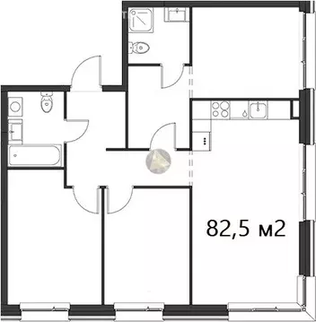 3-комнатная квартира: Санкт-Петербург, Галерный проезд, 1к2 (82.5 м)