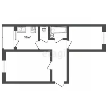 2-к кв. Владимирская область, Муром пос. Механизаторов, 49 (49.2 м)