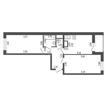 2-к кв. Ленинградская область, Мурино Всеволожский район, Новая ул., ...